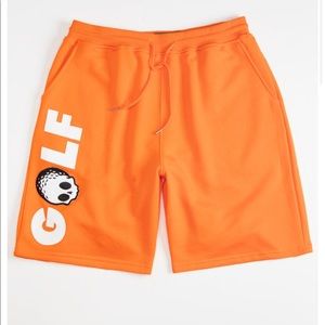 Bad Mulligan Orange GOLF sweatshorts